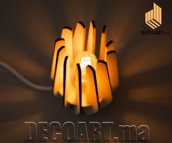 Lumière de pendentif en bois