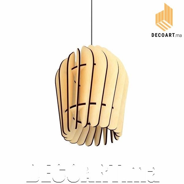 Lumière de pendentif en bois