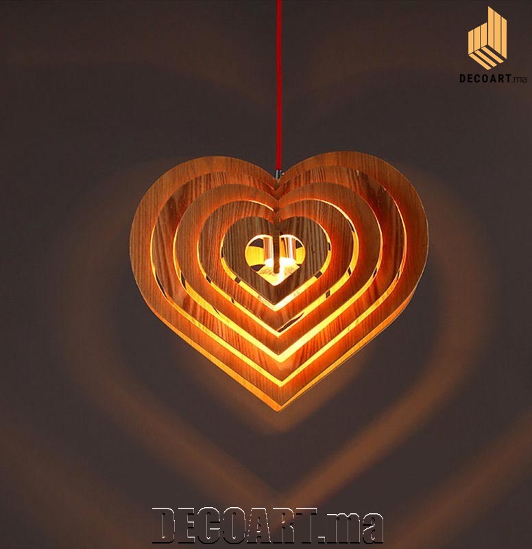 LUMINAIRES STYLE ROMANTIQUE EN FORME DE CŒUr