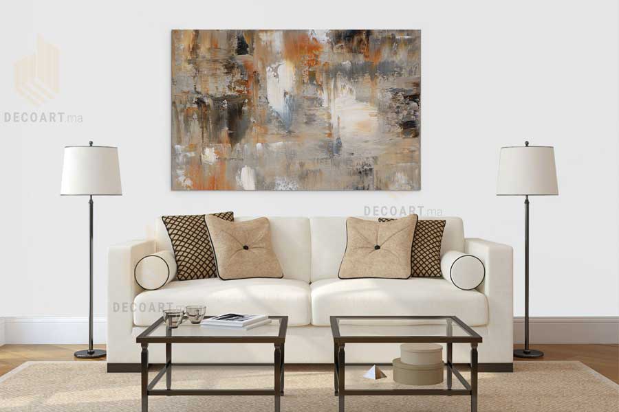 Abstrait en beige et marron – Image 3