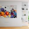 Palette-coloree-dhuile-et-daquarelle-avec-des-pinceaux