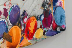 Palette colorée d’huile