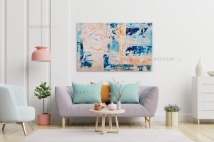 Beige and blue abstract